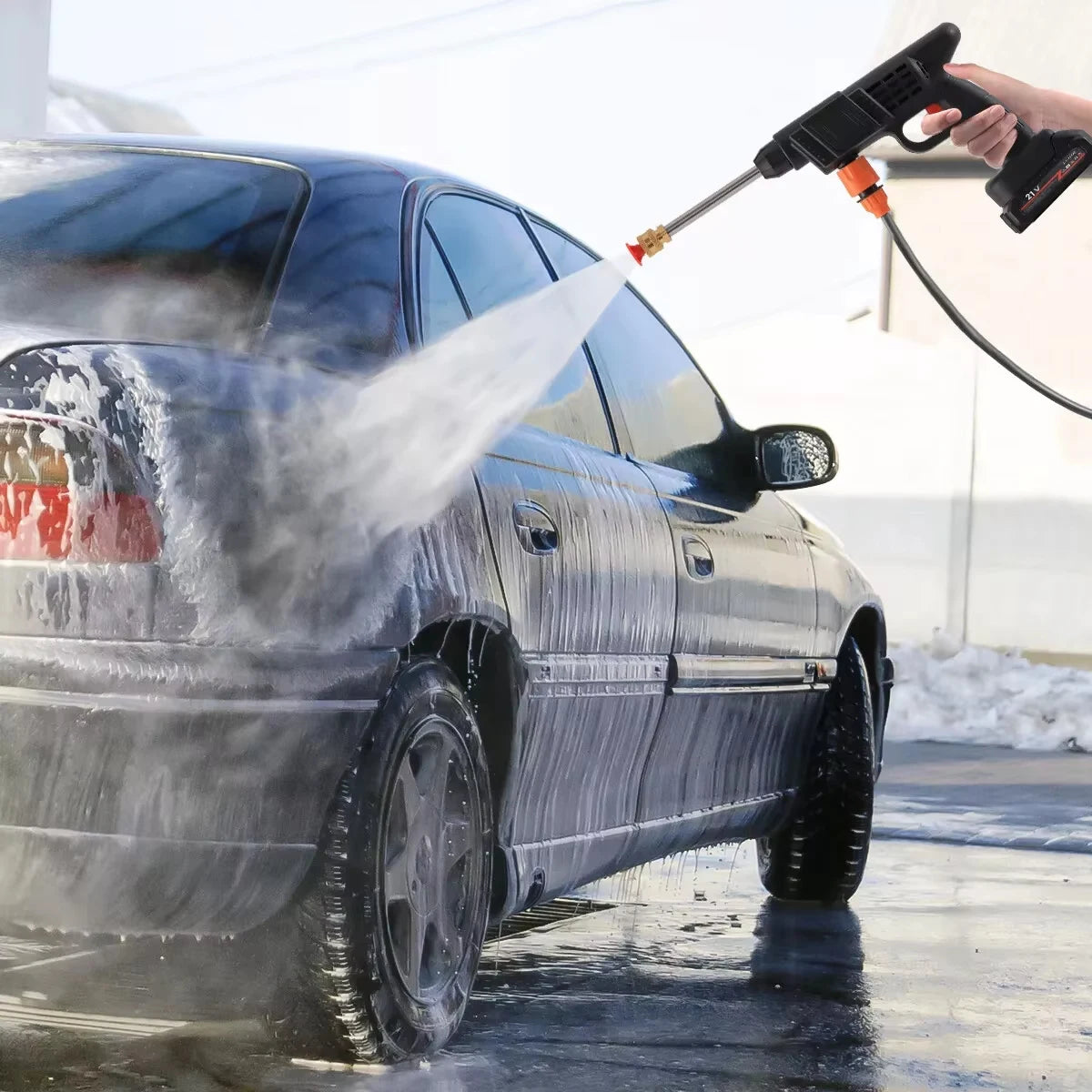 Cordless High Pressure Car Washer Gun | Portable Jet Water Cleaner with 2 Batteries