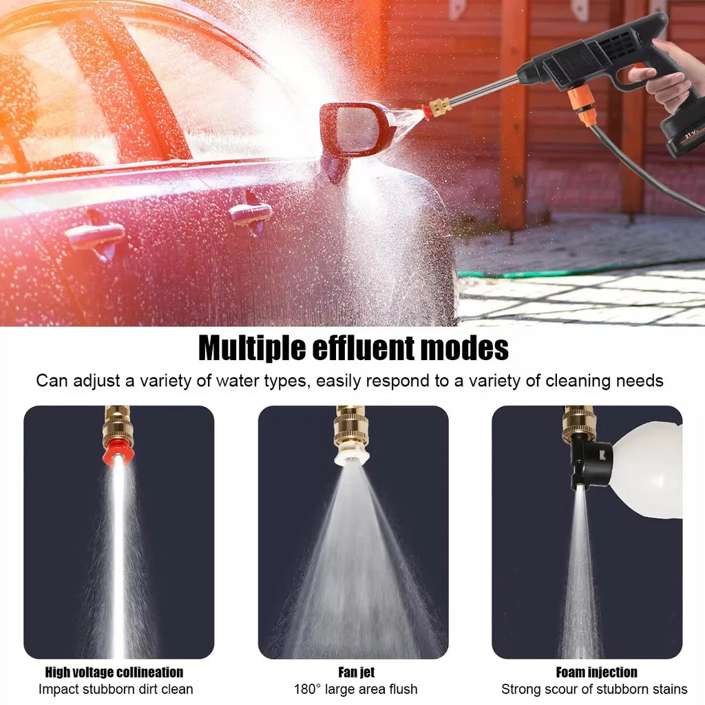 Cordless High Pressure Car Washer Gun | Portable Jet Water Cleaner with 2 Batteries