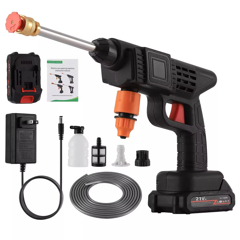 Cordless High Pressure Car Washer Gun | Portable Jet Water Cleaner with 2 Batteries